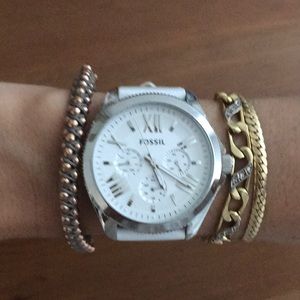 NWOT White Fossil Watch